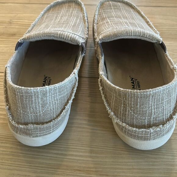 Gecko man Men's Supportive Pain Relief Slip-Ons, Beige, Size 10.5, NWT Display - Picture 6 of 10